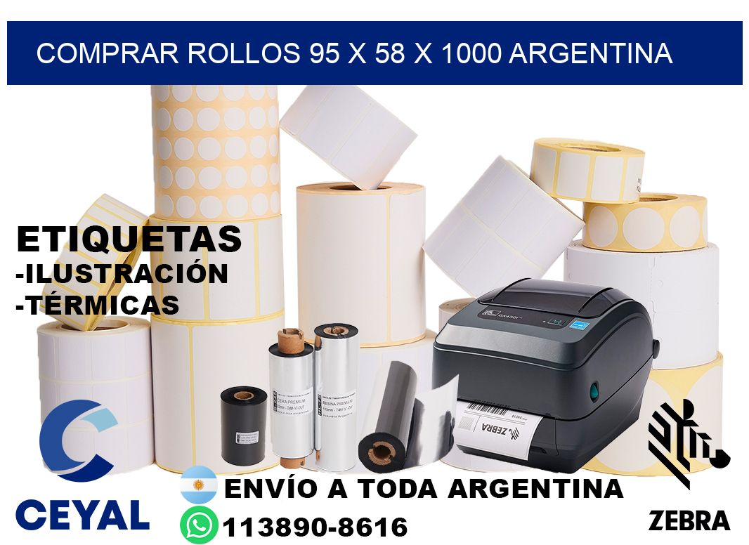 Comprar Rollos 95 x 58 x 1000 argentina