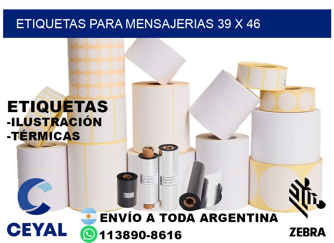 ETIQUETAS PARA MENSAJERIAS 39 x 46