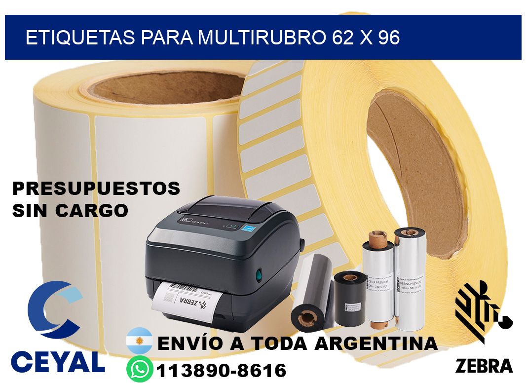 ETIQUETAS PARA MULTIRUBRO 62 x 96