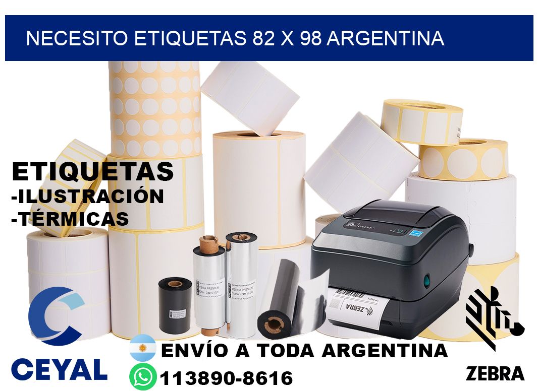 Necesito etiquetas 82 x 98 argentina