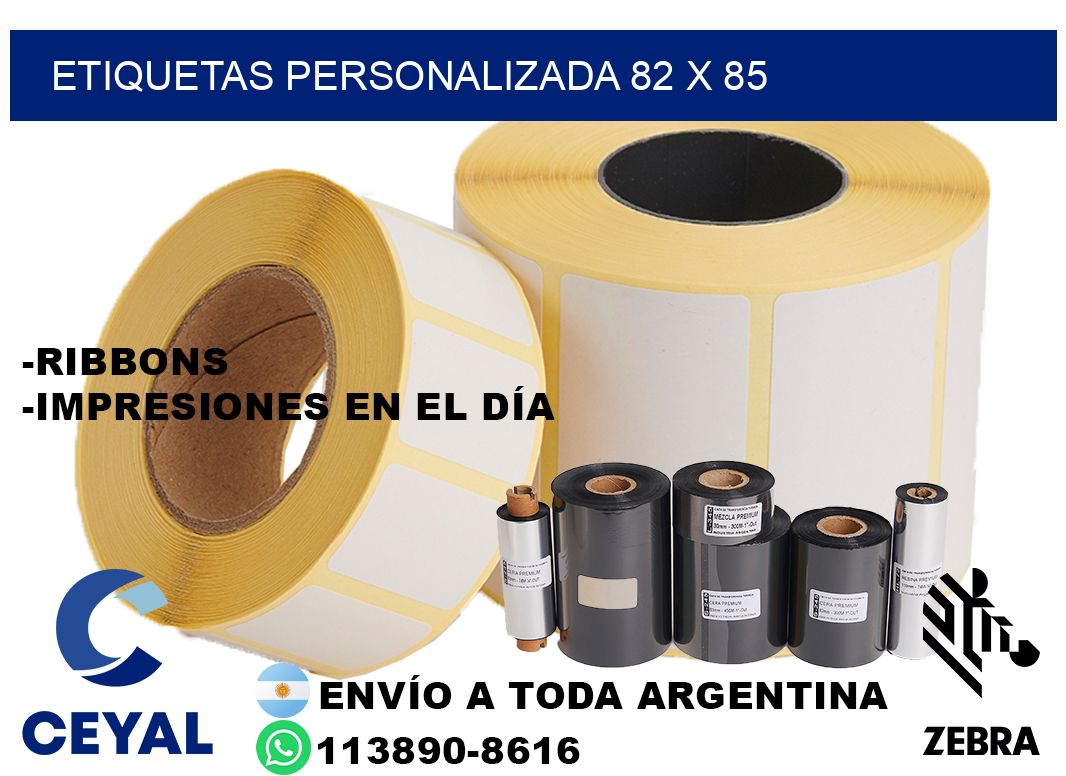 etiquetas personalizada 82 x 85