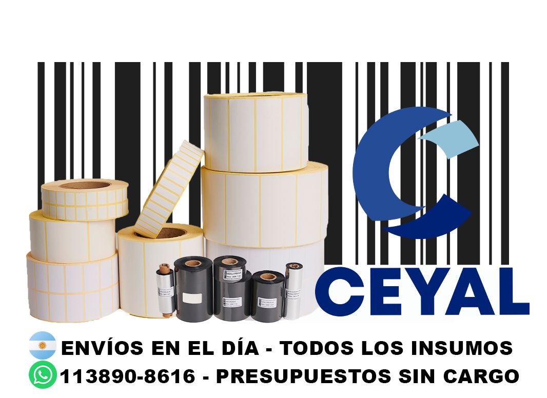 etiquetas personalizada en rollos 34 x 44