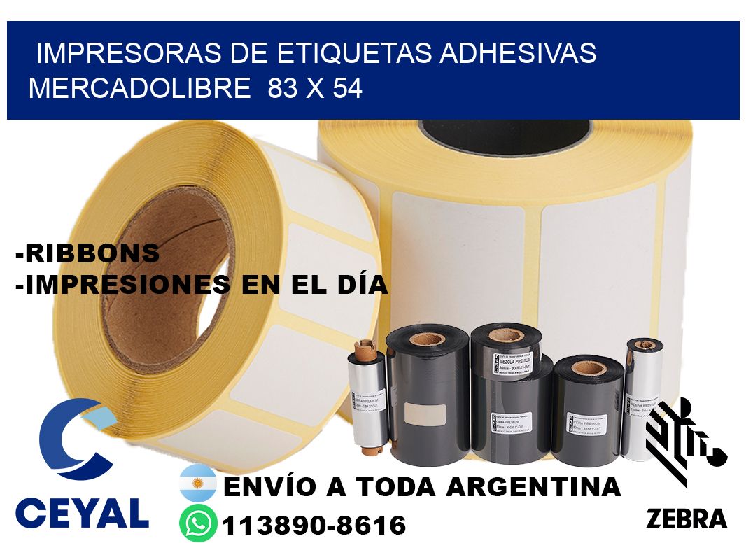 impresoras de etiquetas adhesivas mercadolibre  83 x 54