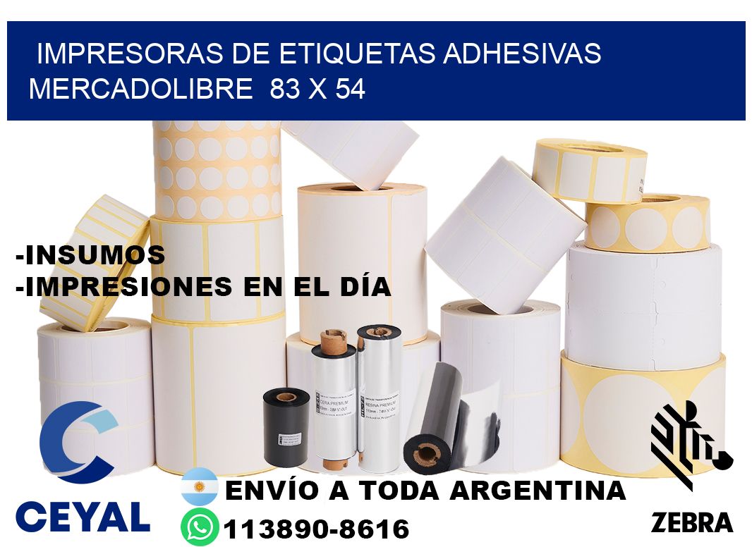 impresoras de etiquetas adhesivas mercadolibre  83 x 54