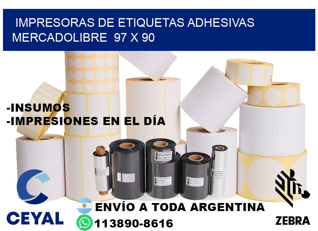 impresoras de etiquetas adhesivas mercadolibre  97 x 90