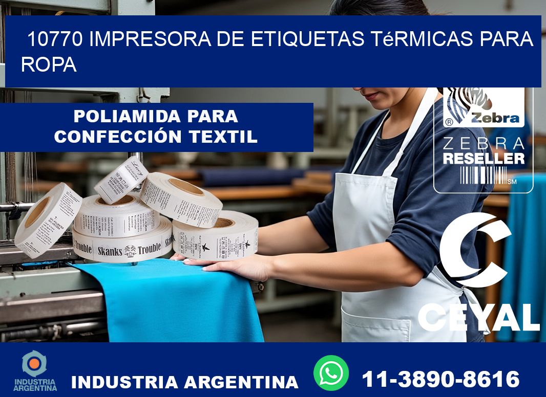 10770 impresora de etiquetas térmicas para ropa