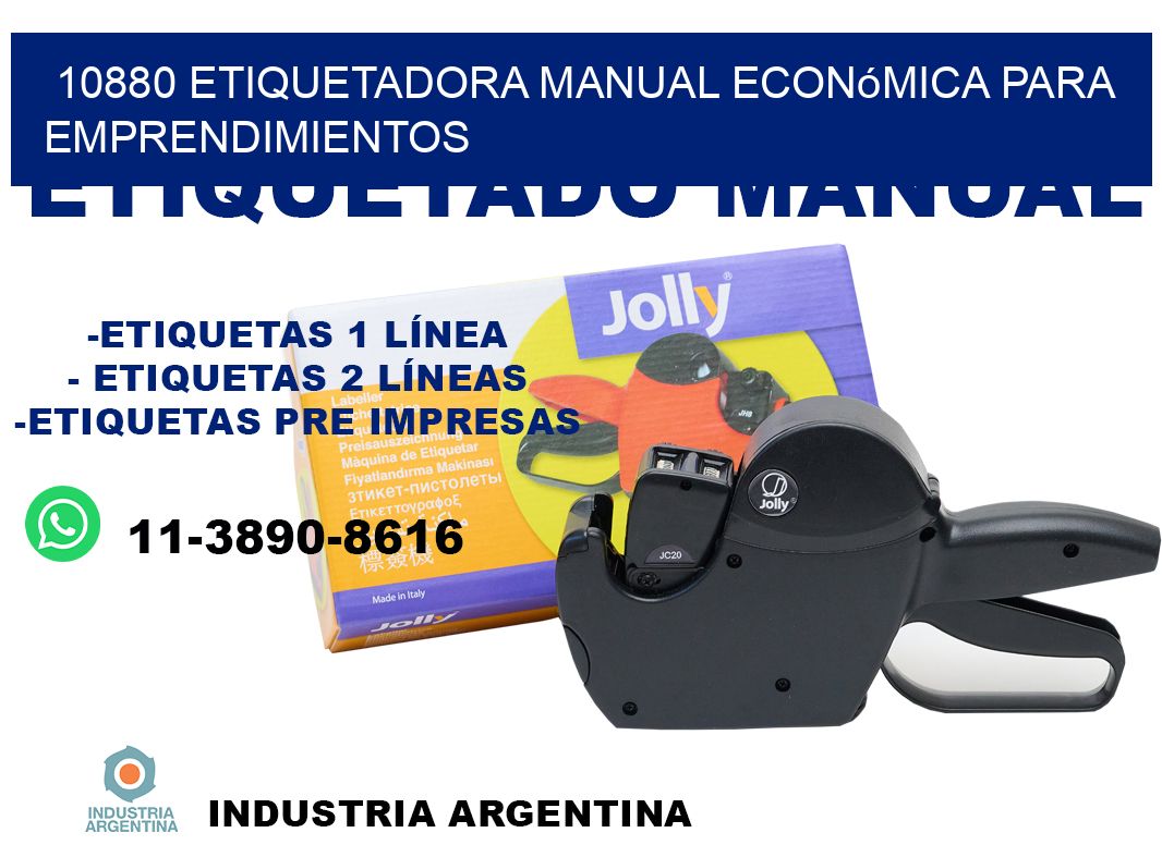10880 etiquetadora manual económica para emprendimientos