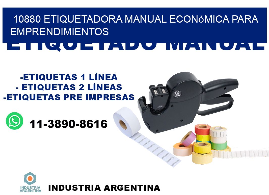 10880 etiquetadora manual económica para emprendimientos