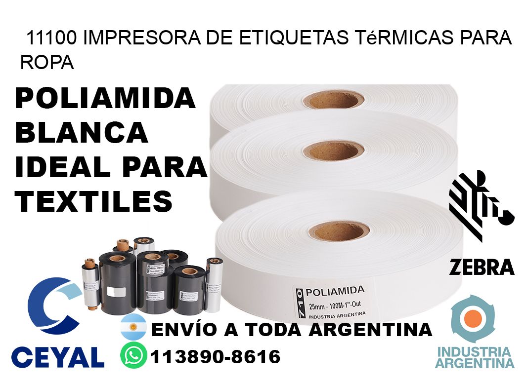 11100 impresora de etiquetas térmicas para ropa