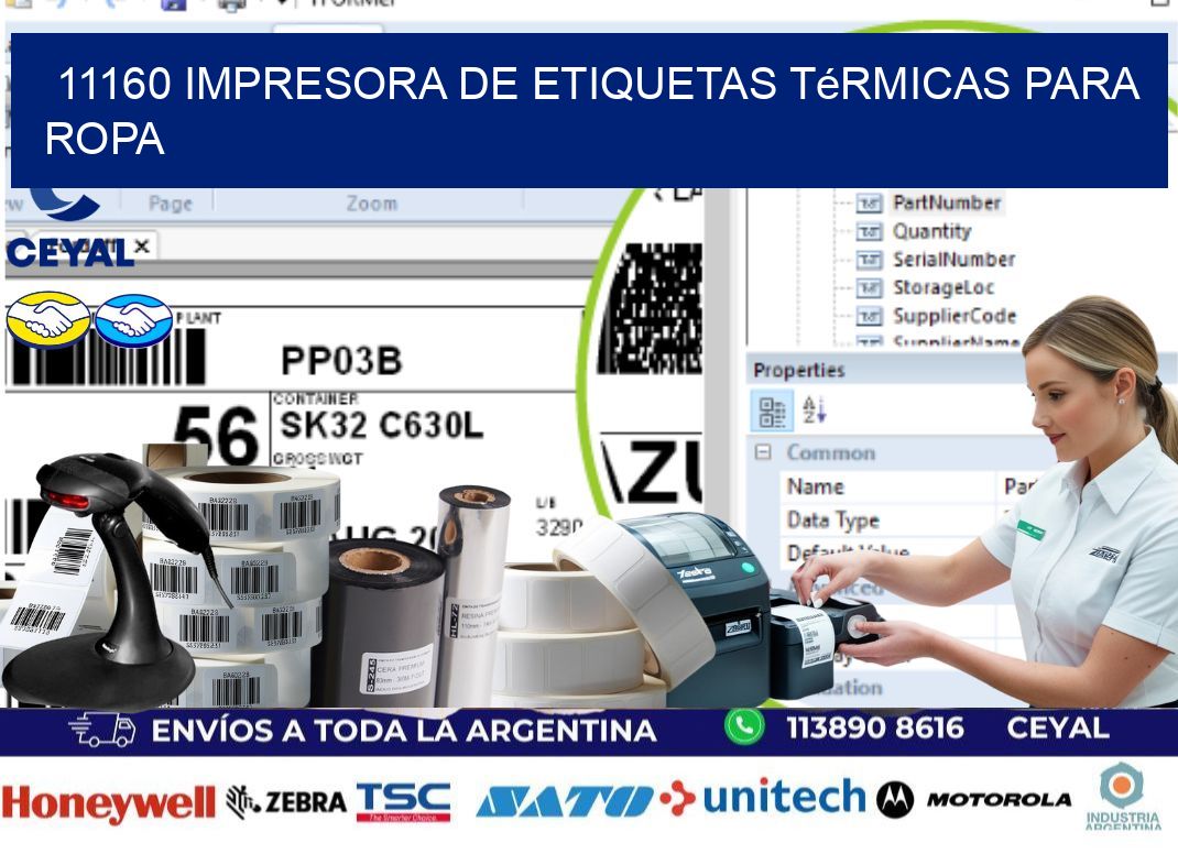11160 impresora de etiquetas térmicas para ropa