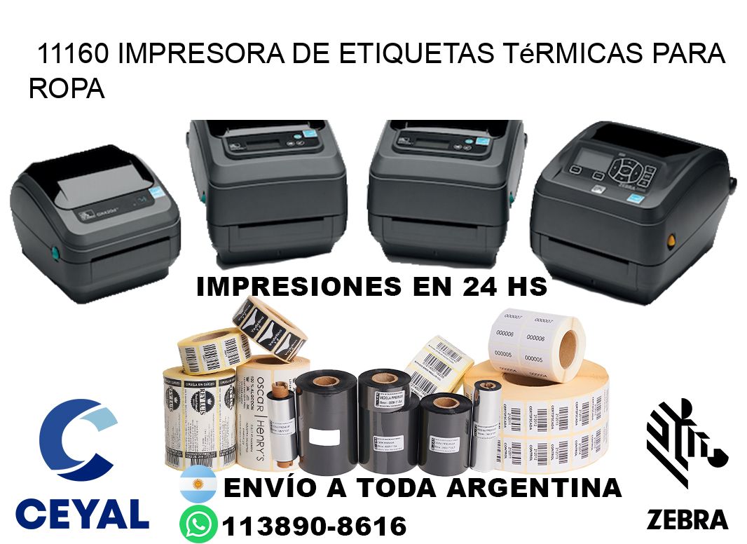 11160 impresora de etiquetas térmicas para ropa