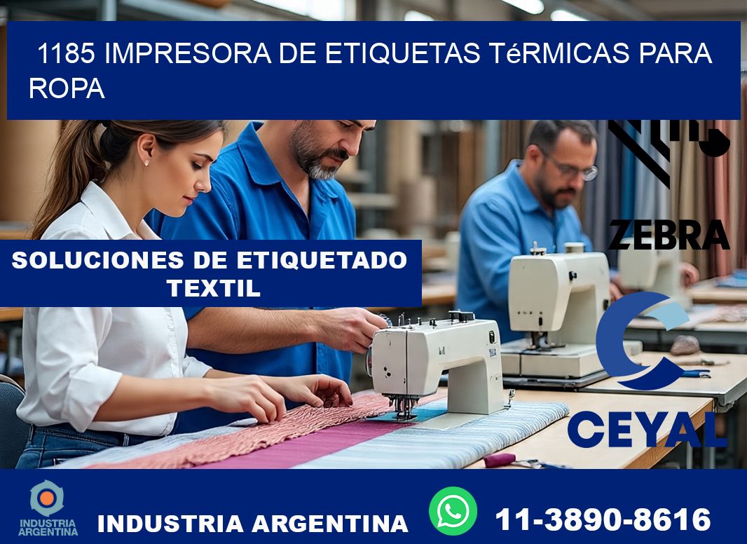 1185 impresora de etiquetas térmicas para ropa