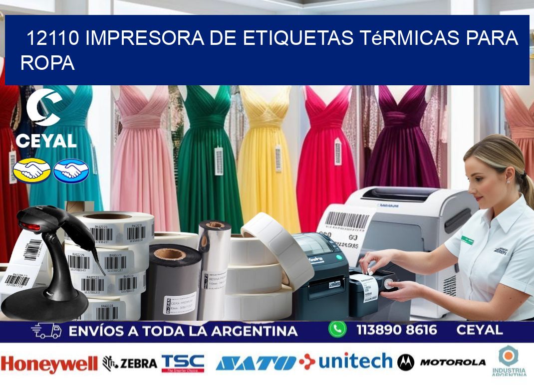 12110 impresora de etiquetas térmicas para ropa
