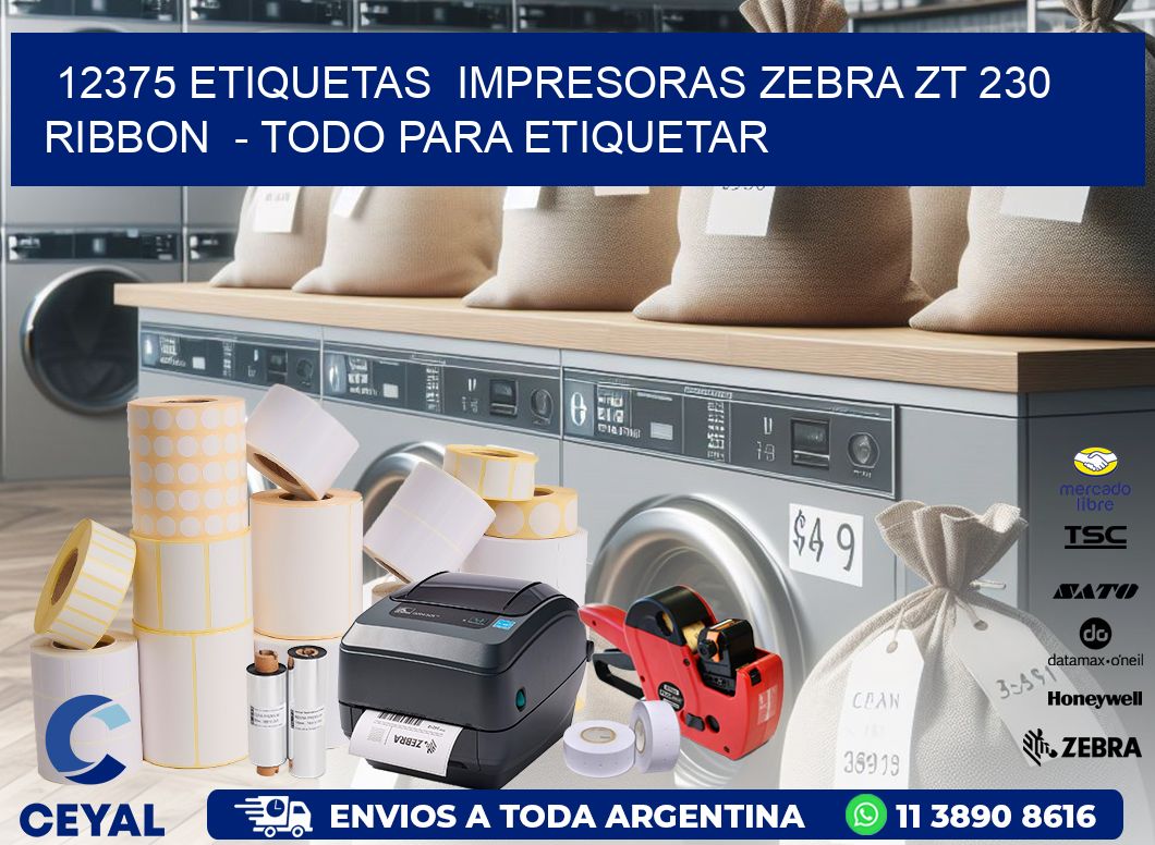 12375 etiquetas  impresoras zebra zt 230 ribbon  - Todo para Etiquetar