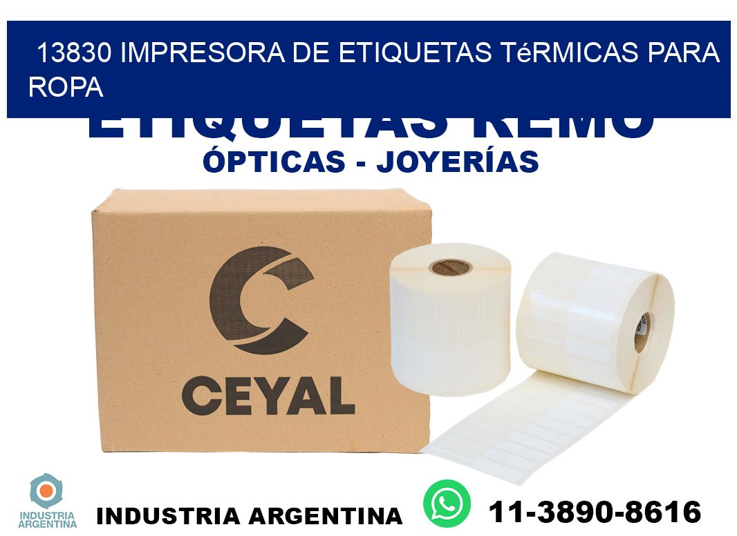 13830 impresora de etiquetas térmicas para ropa