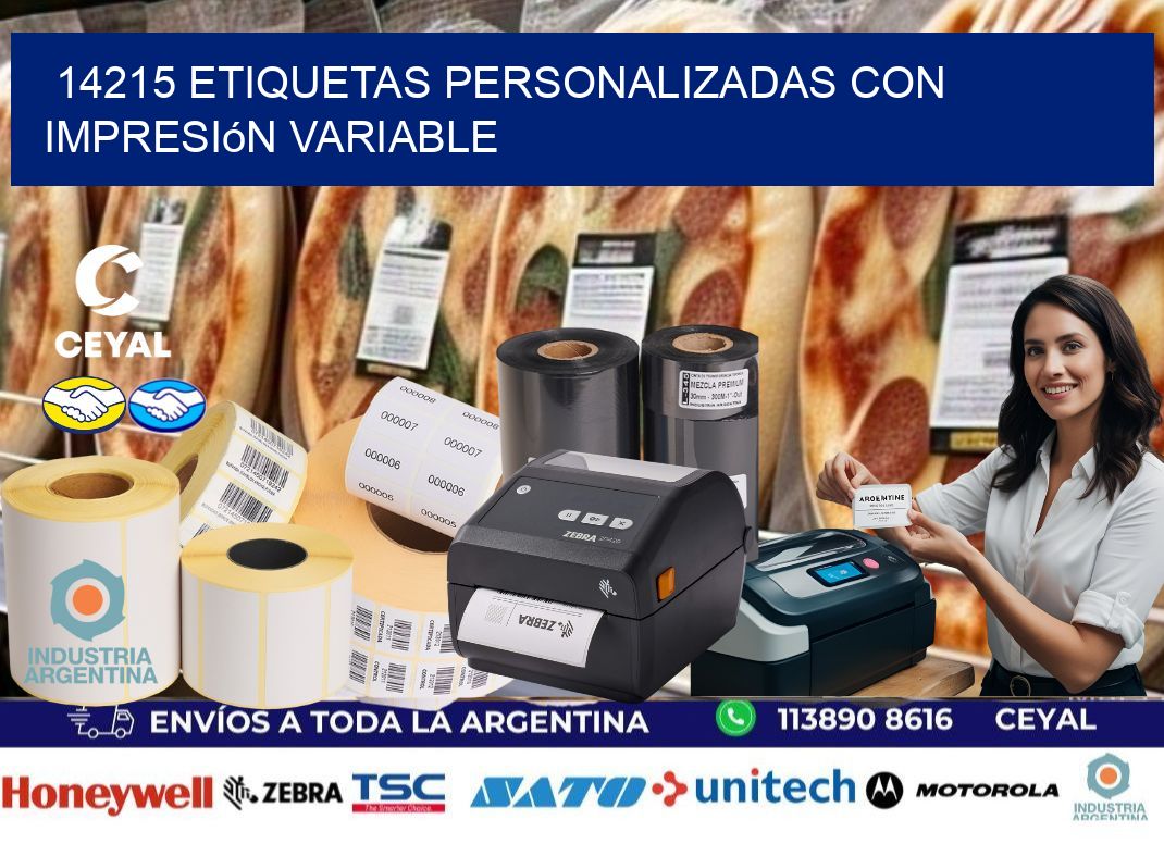 14215 etiquetas personalizadas con impresión variable