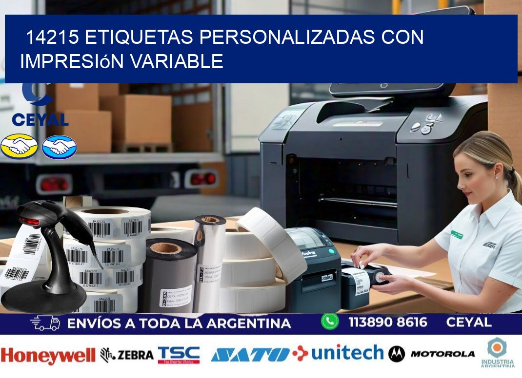 14215 etiquetas personalizadas con impresión variable