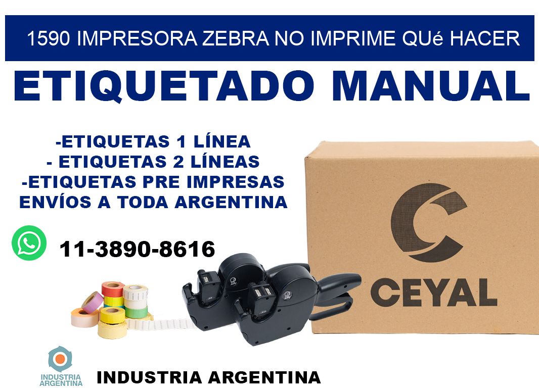 1590 impresora zebra no imprime qué hacer