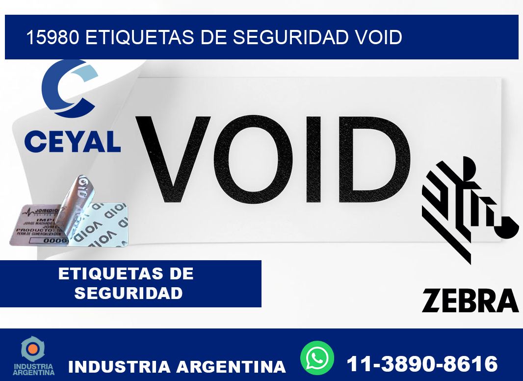 15980 etiquetas de seguridad void