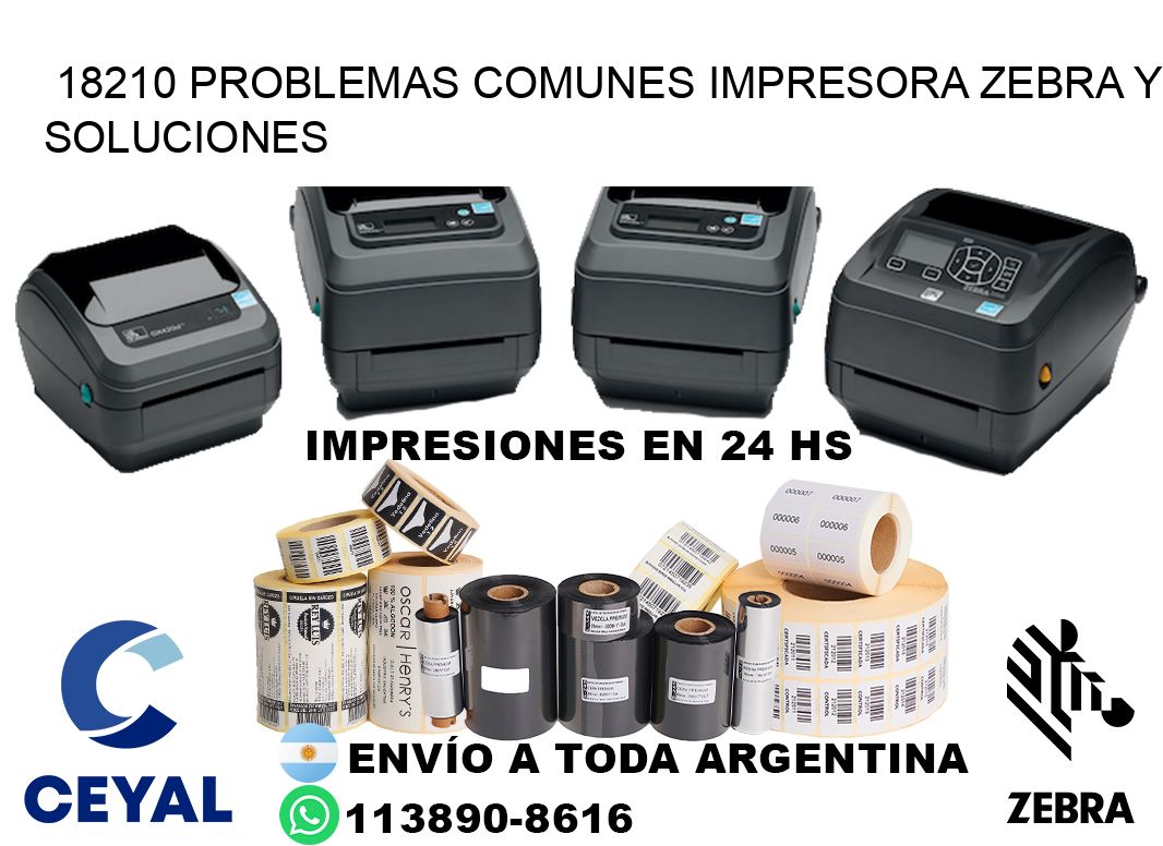 18210 problemas comunes impresora Zebra y soluciones