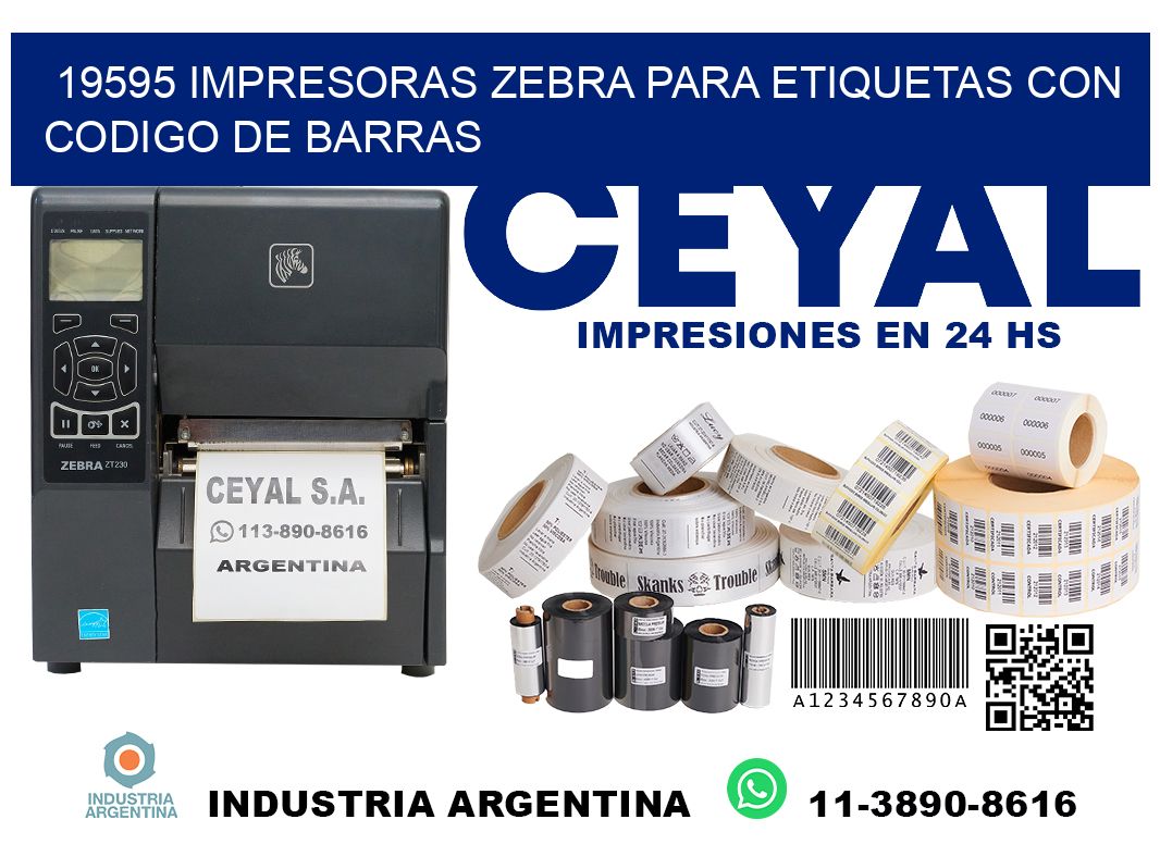 19595 impresoras zebra para etiquetas con codigo de barras