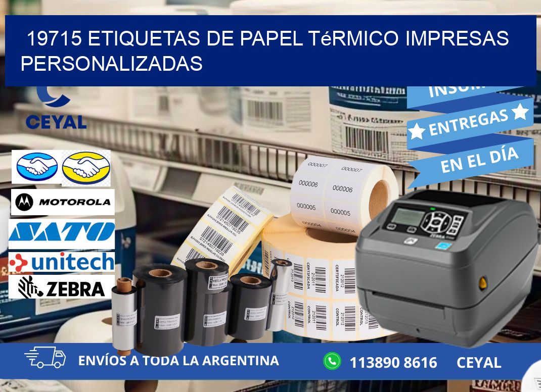 19715 Etiquetas de papel térmico impresas personalizadas