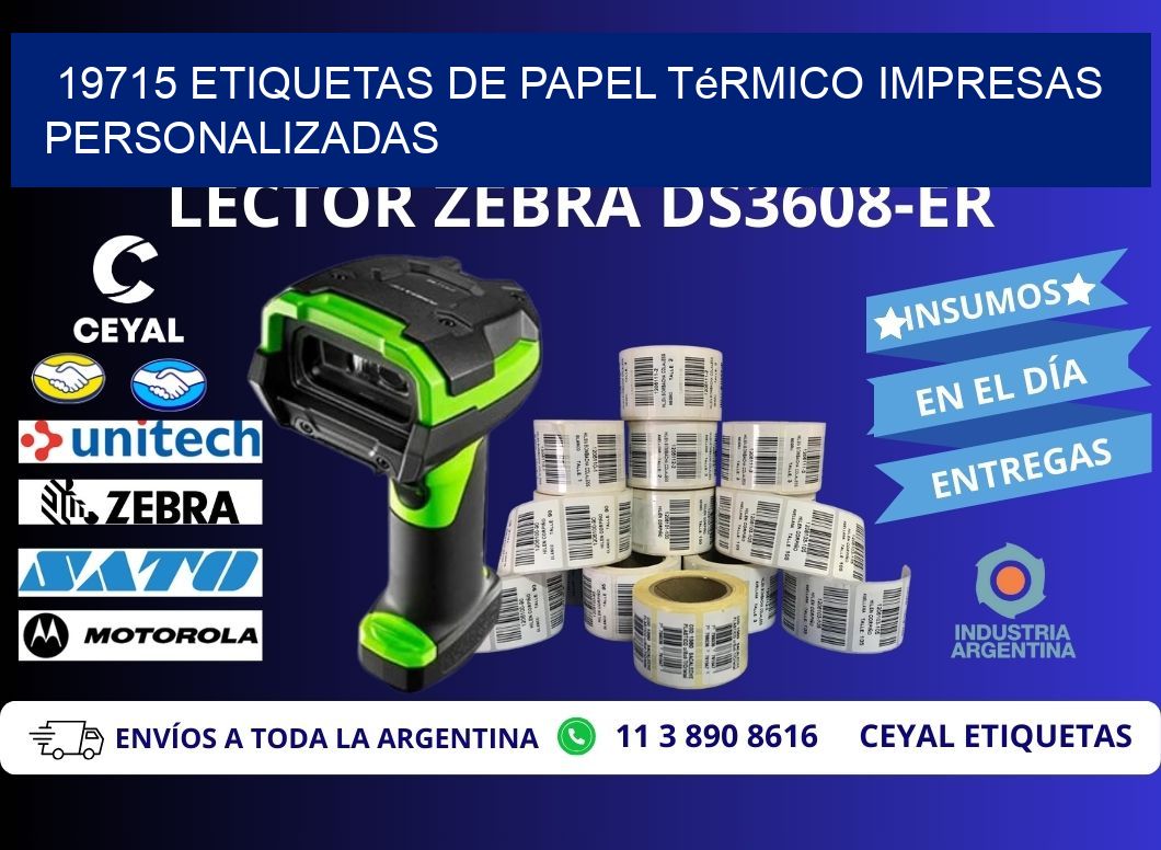 19715 Etiquetas de papel térmico impresas personalizadas
