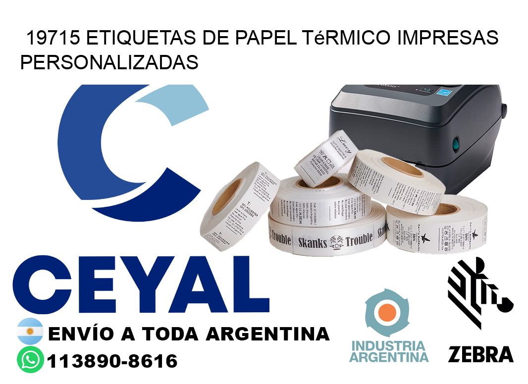 19715 Etiquetas de papel térmico impresas personalizadas