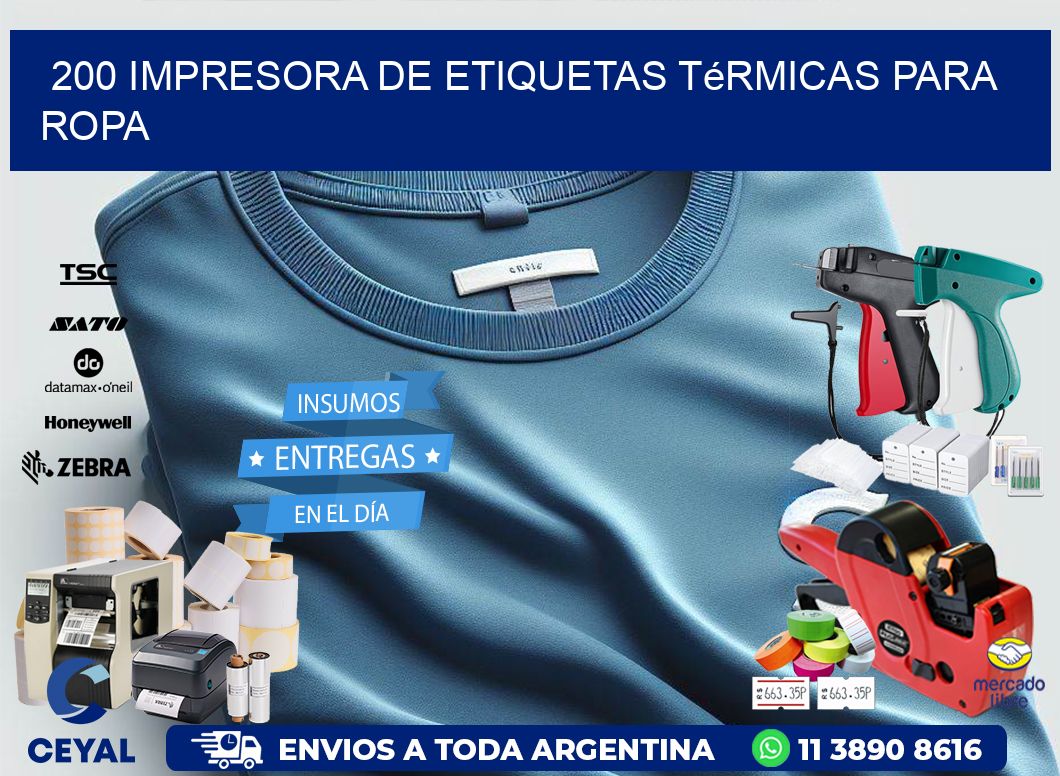 200 impresora de etiquetas térmicas para ropa