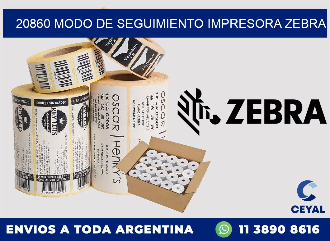 20860 Modo de seguimiento impresora Zebra