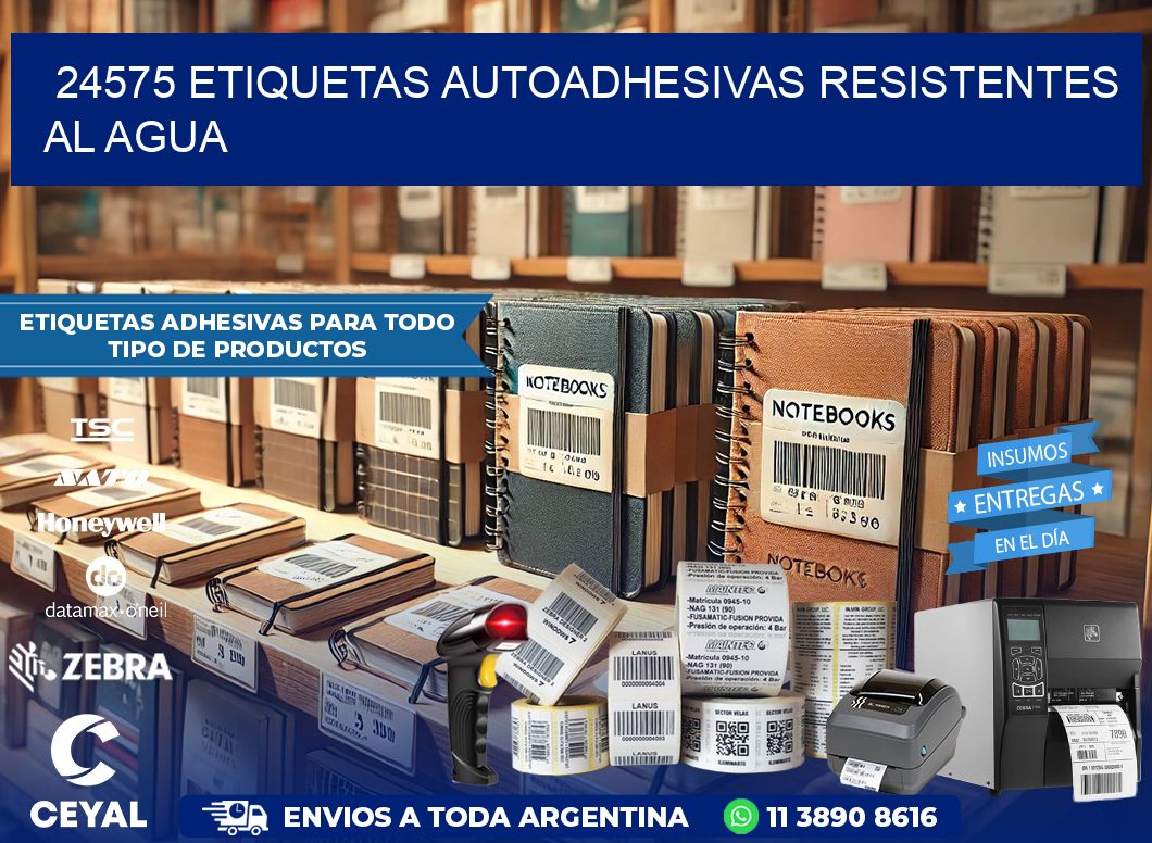 24575 etiquetas autoadhesivas resistentes al agua