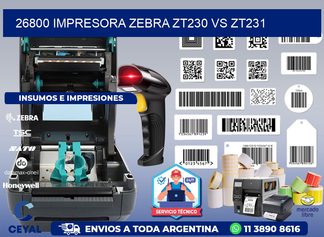 26800 impresora zebra zt230 vs zt231