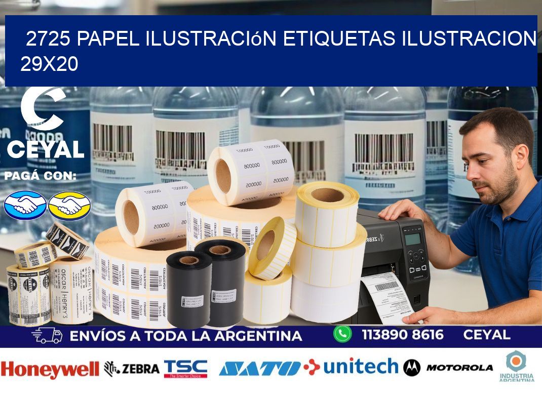 2725 papel ilustración Etiquetas Ilustracion 29x20