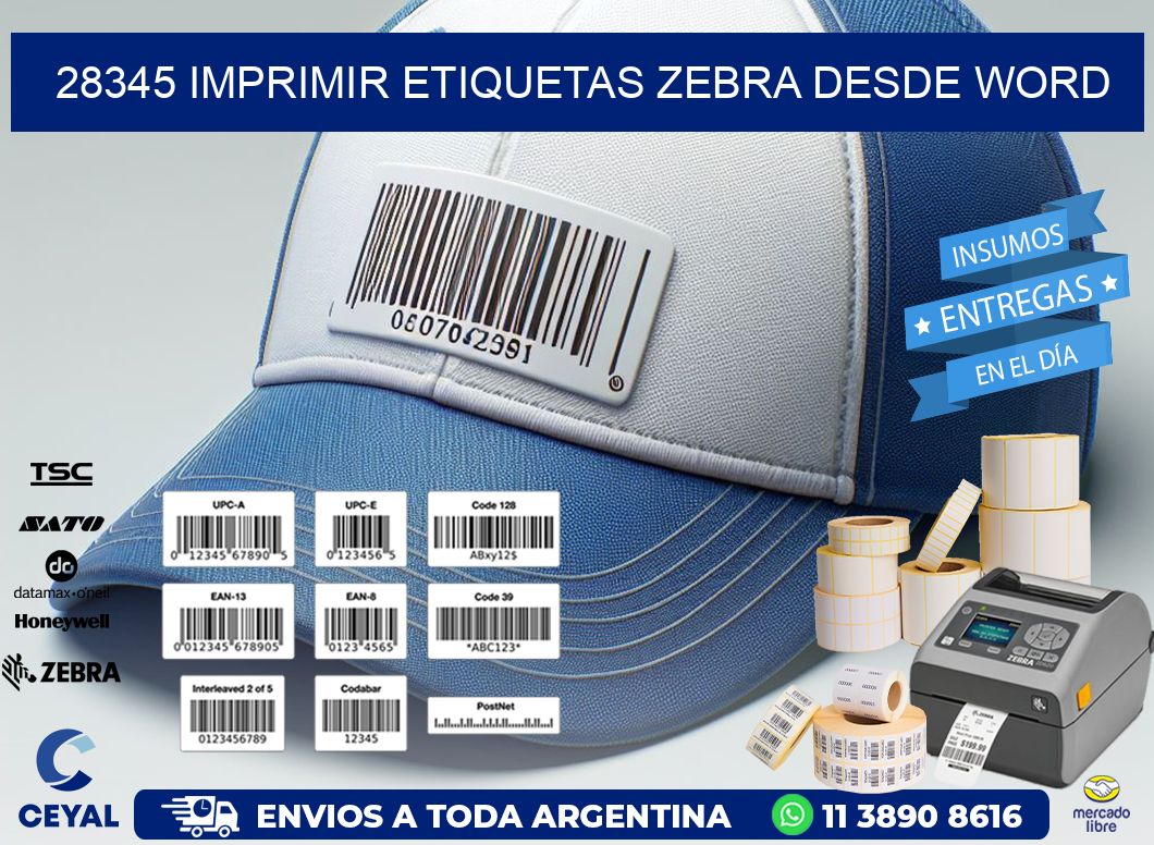 28345 imprimir etiquetas zebra desde word