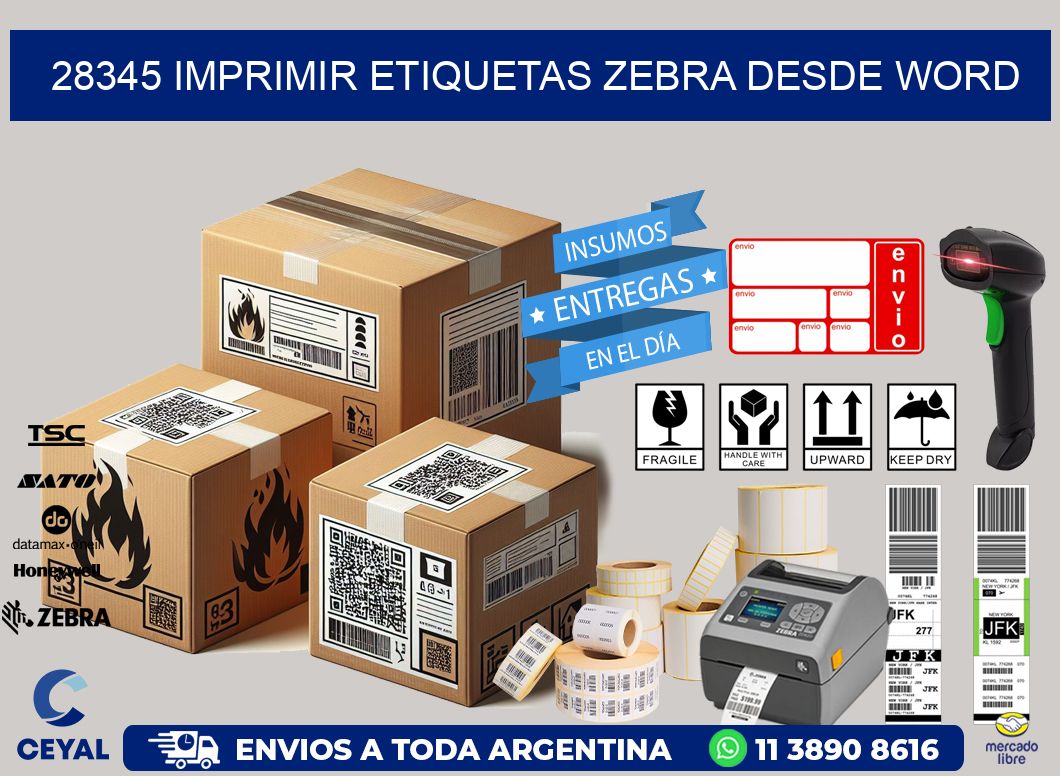 28345 imprimir etiquetas zebra desde word