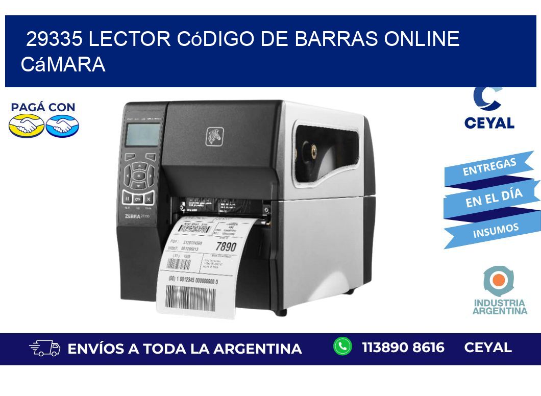 29335 Lector código de barras online cámara