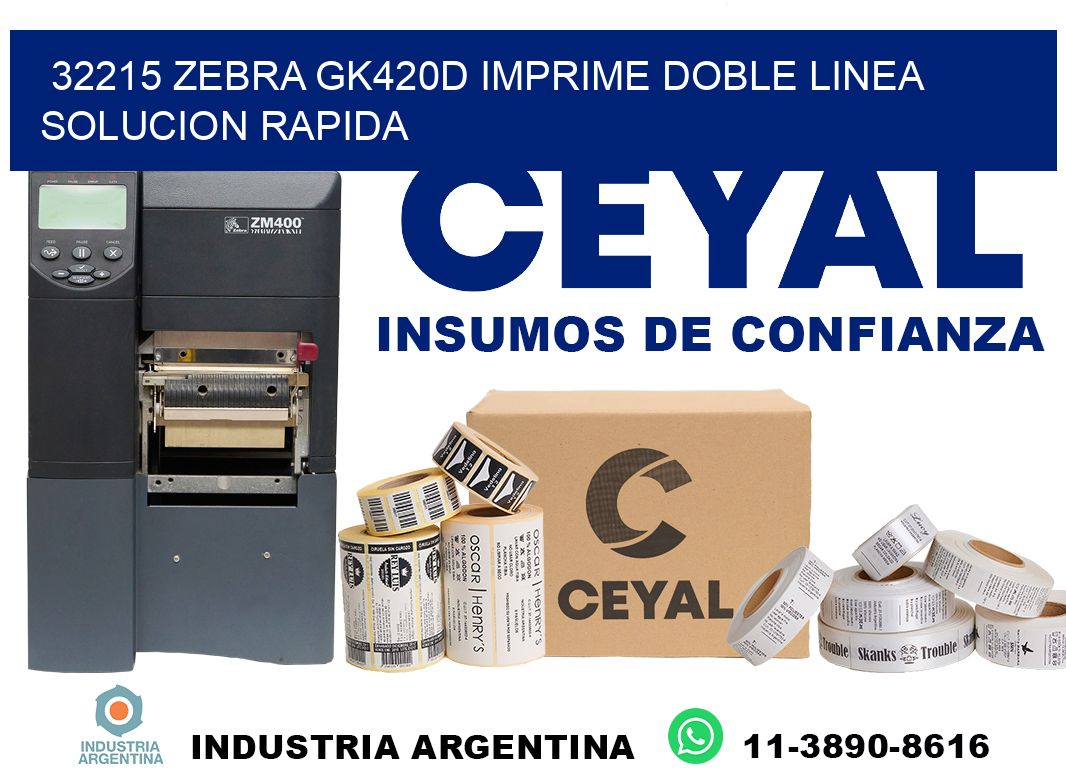 32215 zebra gk420d imprime doble linea solucion rapida