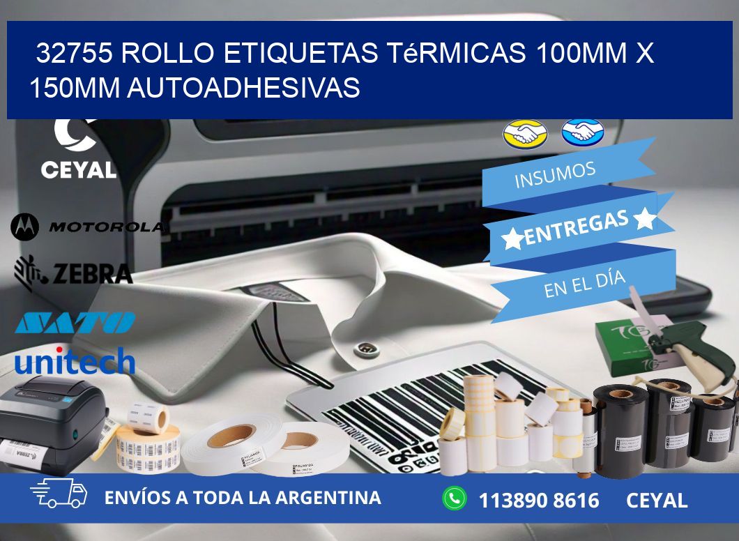 32755 Rollo Etiquetas Térmicas 100mm X 150mm Autoadhesivas