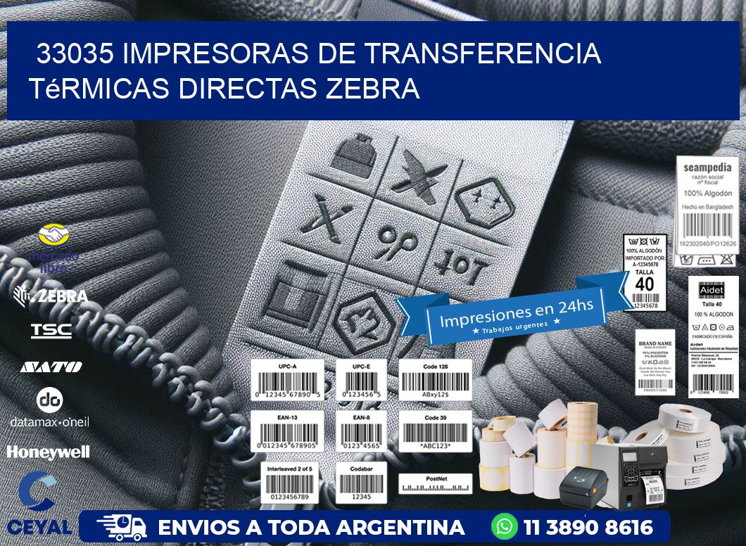 33035 impresoras de Transferencia térmicas directas zebra