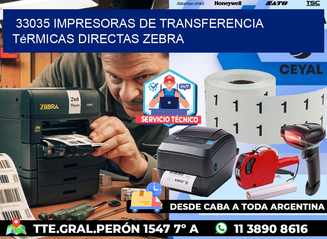 33035 impresoras de Transferencia térmicas directas zebra