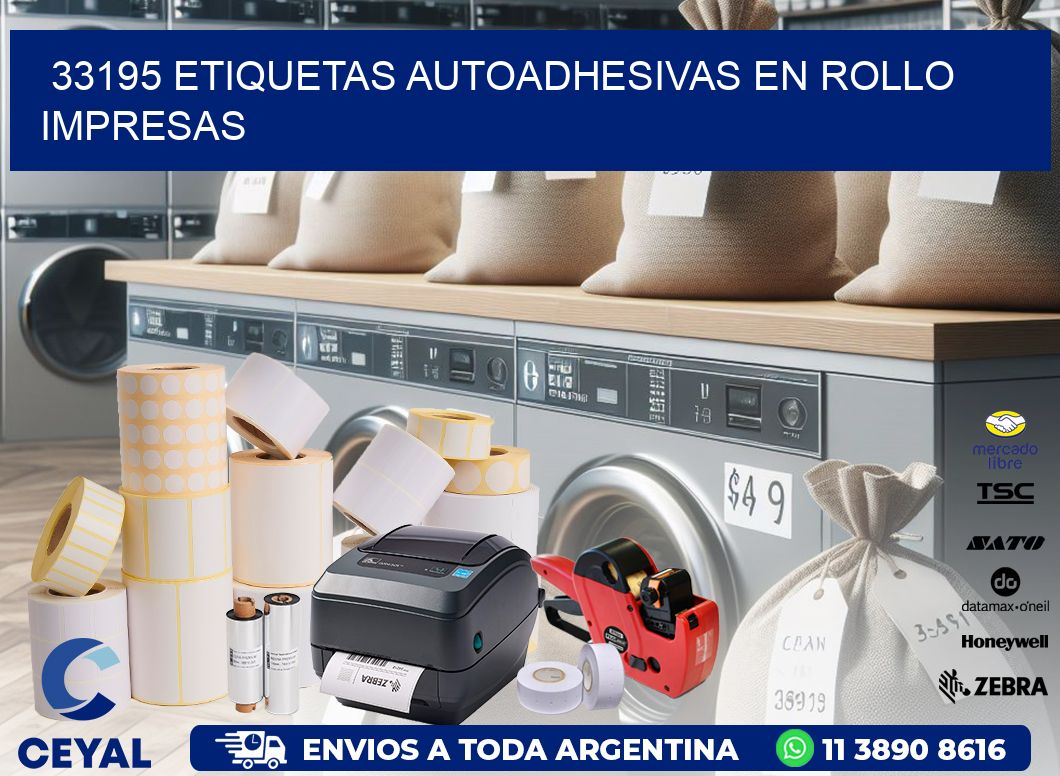 33195 Etiquetas autoadhesivas en rollo impresas