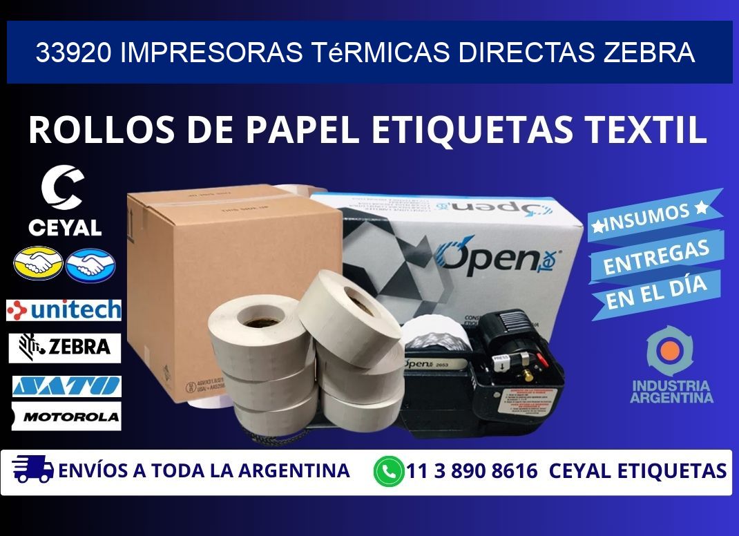 33920 impresoras térmicas directas zebra