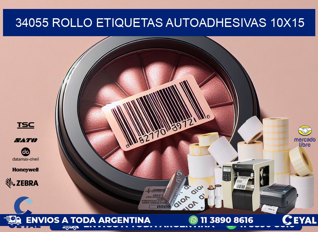 34055 Rollo Etiquetas autoadhesivas 10×15