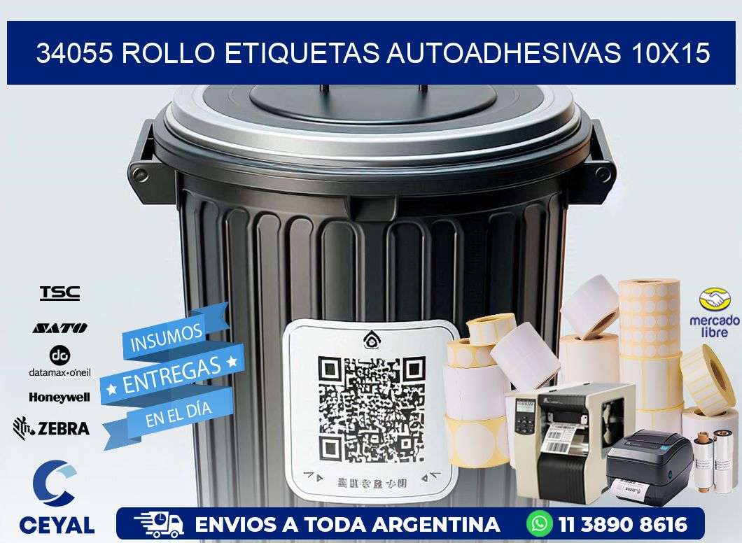 34055 Rollo Etiquetas autoadhesivas 10x15