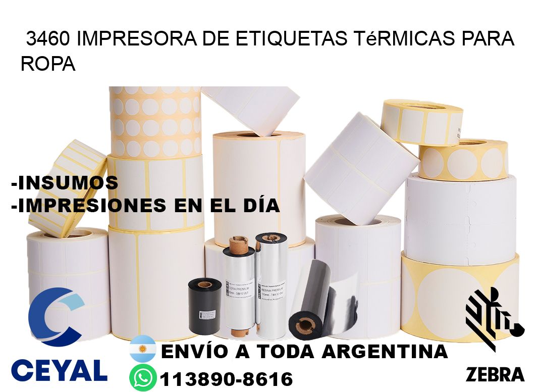 3460 impresora de etiquetas térmicas para ropa