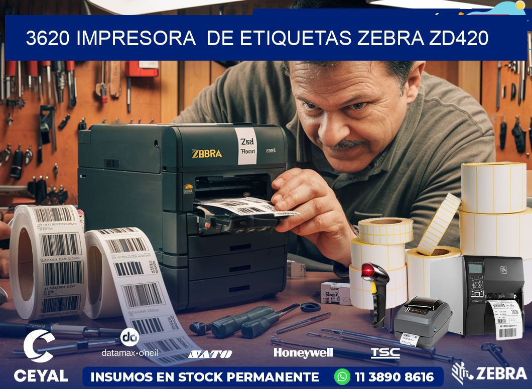 3620 impresora  de etiquetas Zebra ZD420