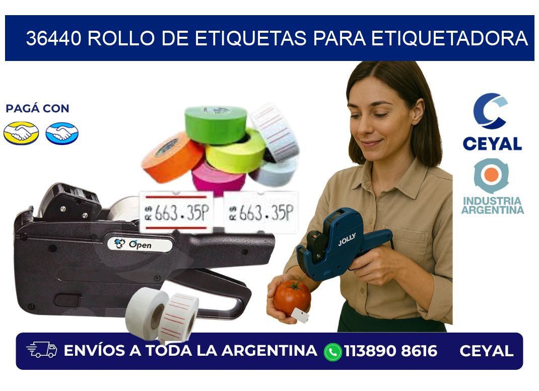 36440 rollo de etiquetas para etiquetadora