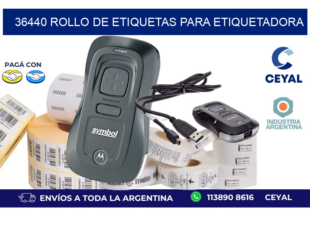 36440 rollo de etiquetas para etiquetadora