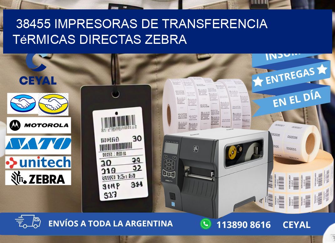 38455 impresoras de Transferencia térmicas directas zebra