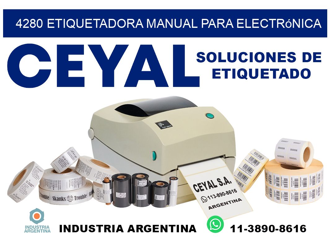4280 etiquetadora manual para electrónica